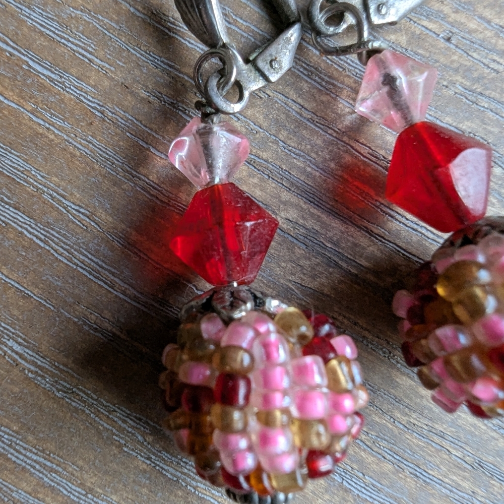 Multicolor Beaded Earrings - Picture 3 of 3